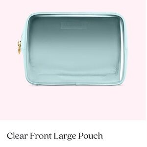Stoney Clover Lane Clear Front Large Pouch in Sky NWT
